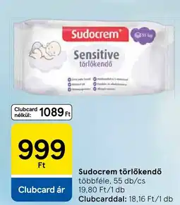Tesco Sudocrem törlőkendő ajánlat