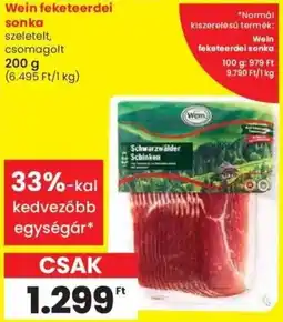 Spar Wein feketeerdei sonka ajánlat