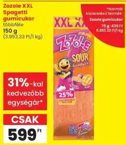 Spar Zozole XXL Spagetti gumicukor ajánlat