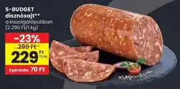 Spar S-BUDGET disznósajt ajánlat