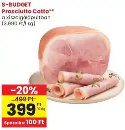 Spar S-BUDGET Prosciutto Cotto ajánlat