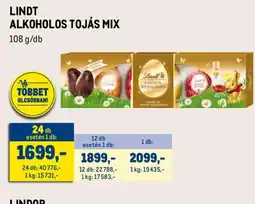 Metro LINDT ALKOHOLOS TOJÁS MIX ajánlat