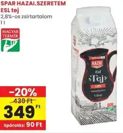 Spar SPAR HAZAI.SZERETEM ESL tej 2,8% ajánlat