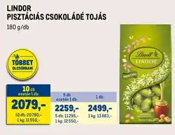 Metro LINDOR PISZTÁCIÁS CSOKOLÁDÉ TOJÁS ajánlat