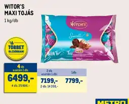 Metro WITOR'S MAXI TOJÁS ajánlat