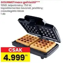Spar GOURMETmaxx gofrisütő ajánlat