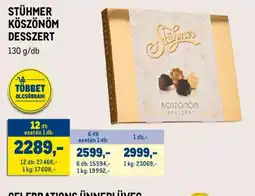 Metro STÜHMER KÖSZÖNÖM DESSZERT ajánlat
