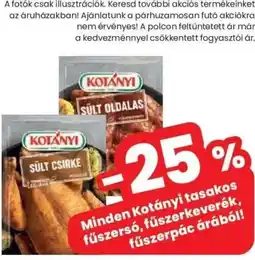 Spar Kotányi tasakos fűszersó, fűszerkeverék, fűszerpác ajánlat