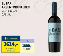 Metro EL BAR ARGENTINO MALBEC ajánlat