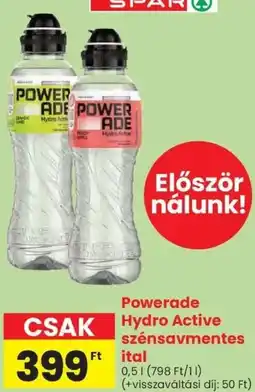 Spar Powerade Hydro Active szénsavmentes ital ajánlat