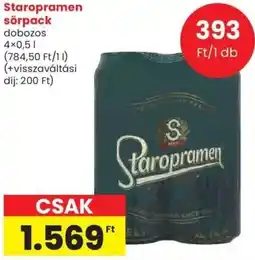 Spar Staropramen sörpack ajánlat