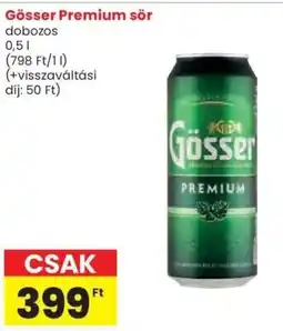 Spar Gösser Premium sör ajánlat