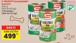 Spar S-BUDGET kutyaeledel- konzerv ajánlat