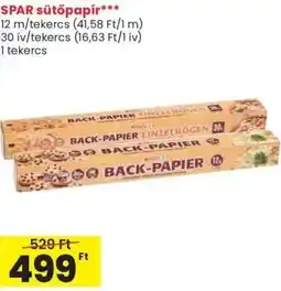 Spar SPAR sütőpapír ajánlat