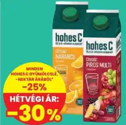 Spar Hohes C gyümölcslé, -nektár árából ajánlat