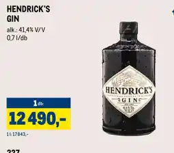 Metro HENDRICK'S GIN ajánlat