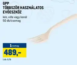 Metro GPP TÖBBSZÖR HASZNÁLATOS EVŐESZKÖZ ajánlat