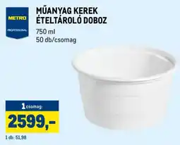 Metro METRO PROFESSIONAL MŰANYAG KEREK ÉTELTÁROL DOBOZ ajánlat