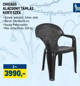 Metro CHICAGO ALACSONY TÁMLÁS KERTI SZÉK ajánlat