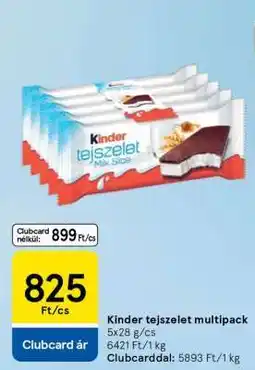 Tesco Kinder tejszelet multipack ajánlat