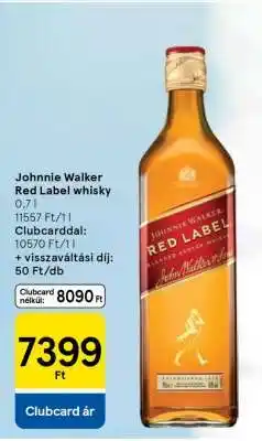 Tesco JOHNNIE WALKER Red Label Whisky ajánlat