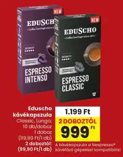 Spar Eduscho kávékapszula ajánlat
