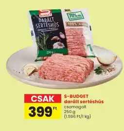 Spar S-BUDGET darált sertéshús ajánlat