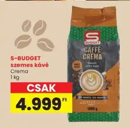 Spar S-BUDGET szemes kávé Crema ajánlat