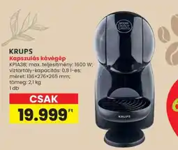 Spar KRUPS Kapszulás kávégép ajánlat