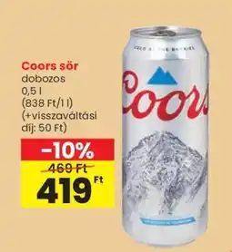 Spar Coors sör ajánlat