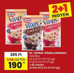 Spar DR OETKER Vitalis zabkása ajánlat