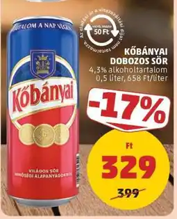 PENNY Kőbányai Dobozos Sör ajánlat