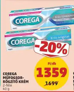 PENNY COREGA Műfogsor-rögzítő krém ajánlat