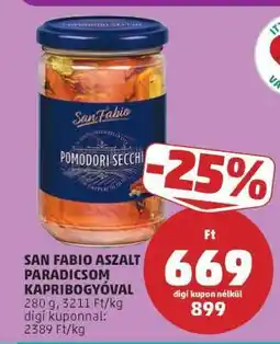 PENNY SAN FABIO ASZALT PARADICSOM KAPRIBOGYÓVAL ajánlat