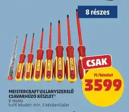 PENNY Meistercraft Villanyszerelő Csavarhúzó Készlet ajánlat