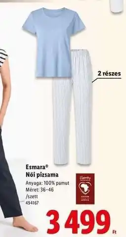 Lidl ESMARA Női pizsama ajánlat