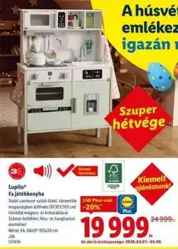 Lidl Lupilu Fa játékkonyha ajánlat