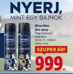 Lidl NIVEA MEN DEO SPRAY ajánlat
