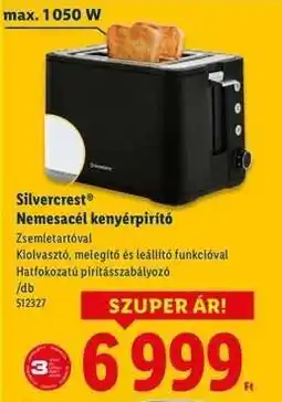 Lidl Silvercrest Nemesacél kenyérpirító ajánlat