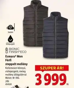 Lidl Esmara Men Férfi steppelt mellény ajánlat