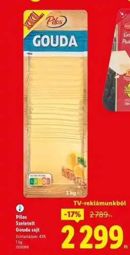 Lidl Pilos Szeletelt Gouda sajt ajánlat