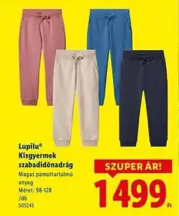 Lidl LUPILU Kisgyermek szabadidőnadrág ajánlat