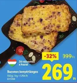 Lidl Baconös kenyérlángos ajánlat