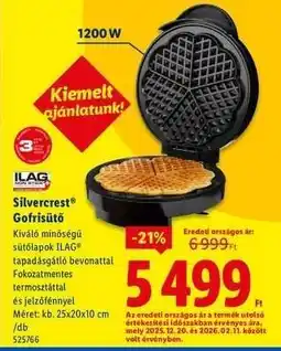 Lidl Silvercrest Gofrisütő ajánlat