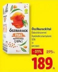 Lidl Őszibarackital ajánlat