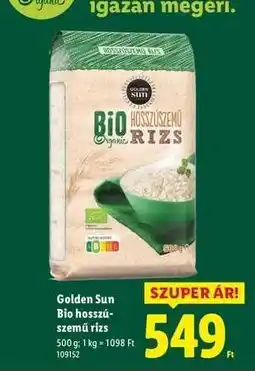 Lidl Golden Sun Bio hosszú szemű rizs ajánlat