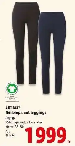 Lidl ESMARA Női biopamut leggings ajánlat