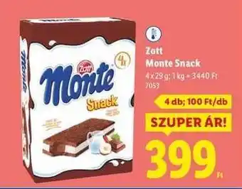 Lidl ZOTT Monte snack ajánlat