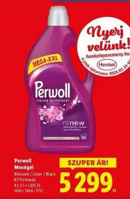 Lidl PERWOLL Mosógél ajánlat