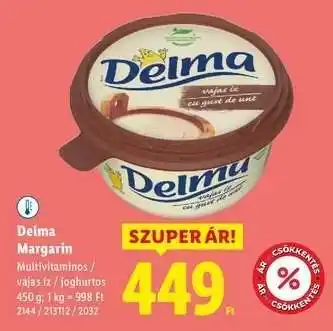 Lidl DELMA Margarin ajánlat